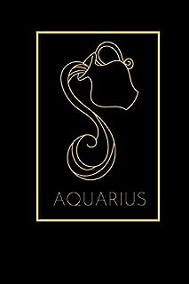 AQUARIUS ZODIAC SIGN: Zodiac Notebook Novelty Gift ~ Journal College Ruled Blank Lined