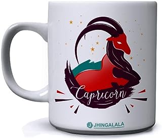 Jhingalala Zodiac Sign Capricorn Printed Ceramic Coffee Mug White - 11 Oz Mug Gift for Birthday (JC10307)