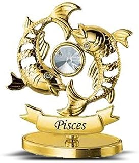 Zodiac Power Gold Plated Pisces Sign Showpiece for Home Décor - Gift