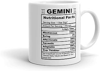CodersParadise Ceramic Gemini Zodiac Sign Coffee Mug - Microwave Dishwasher Safe 325 ml / 11 Oz - Zodiac Sign Gift