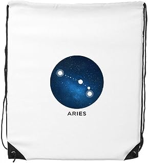 DIYthinker Aries Constellation Zodiac Sign Drawstring Backpack Shopping Gift Sports Bags One_Size Multicolor