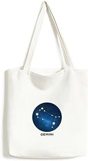 DIYthinker Gemini Constellation Zodiac Sign Environmentally Washable Shopping Tote Canvas Bag Craft Gift 33 * 40cm Multicolor