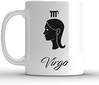 GIFT BOX Virgo Zodiac Sign Printed Ceramic Tea/Coffee Mug for Boys and Girls 1 Piece, 325 ml Design