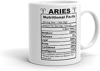 CodersParadise Ceramic Aries Zodiac Sign Coffee Mug - Microwave Dishwasher Safe 325 ml / 11 Oz - Zodiac Sign Gift