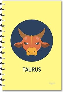 ESCAPER Taurus Designer Zodiac Diary (Ruled - A5 Size - 8.5 x 5.5 inches) | Zodiac Sign Diary | Zodiac Notebook | Astrology Diary | Horoscope Diary | Diary 2023 | Diary for Boys | Diary for Girls | Diary for Kids | Diary for Office | Diary for Gift