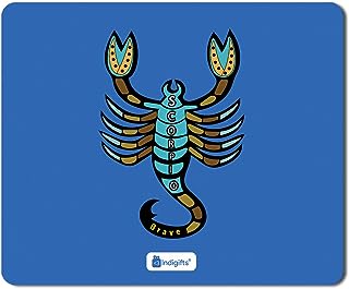Indigifts Star Sign Designer Mousepad Wavy Water Pattern with Scorpio Blue Mouse Pad 8.5x7 Inches - Scorpio Zodiac Mousepad for Laptop, Zodiac Mouse Pad, Sun Sign-Star Sign Gifts