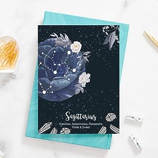 NAUTANKISHAALA - Zodiac Sign Sagittarius Diary Notebook - Size A5 | 8 in * 6 in | Unruled | 80 GSM | 72 Pages| Birthday Gifts and for Office and School and Personal Use | Printed Designer Notebook