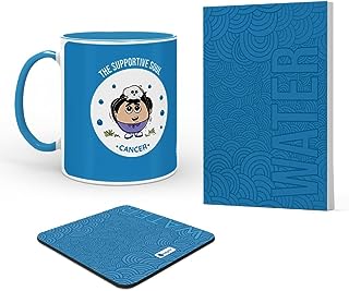Indigifts Unique Gift Idea Blue Coffee Mug, Coaster, Diary, Zodiac Sign Gifts, Zodiac Sign Related Gifts, Zodiac Sign Gifts for Men, Leo Zodiac Sign Gift, Leo Zodiac Sign Diary, Printed Coffee Mug