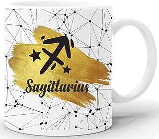 GiftZilla|Ceramic Coffee Tea Mug, Zodiac Sign-Sagittarius Printed Mug Gift for Friend, Brother,Sister for Friendship Day and Birthday|Z10
