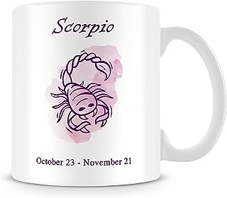 FA6 Ceramic Coffee Tea Mug Zodiac Sign Scorpio Printed Mugs Gift for Friends, Birthday, Friendship Day