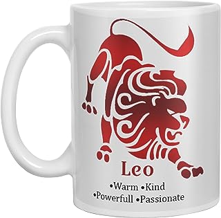 TrendoPrint Leo Zodiac Signs Printed Coffee Mug (11oz-350ml) Happy Birthday Gifts & Return Gifts for Kids Girls Boys Men Women & Loving Ones