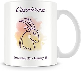 FA6 Ceramic Coffee Tea Mug Zodiac Sign Capricorn Printed Mugs Gift for Friends, Birthday, Friendship Day