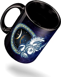 SNV Pisces Zodiac Sign with Quotes Printed Black Coffee/Tea Mug for Birthday Gifts for Friend | Horroscope | Gifting Mug Pisces Zodiac Sign with Quotes Printed Black Coffee/Tea Mug for Birthday Gifts