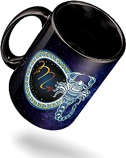 ECFAK Scorpio Zodiac Sign with Quotes Printed Black Coffee/Tea Mug for Birthday Gifts for Friend | Horroscope | Gifting Mug