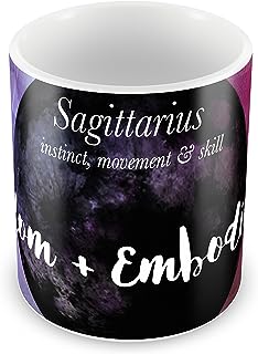 BeyondTrendz Sagittarius Zodiac Sign Characteristics Sun Sign Horoscope Printed Gift Ceramic Coffee Mug & Tea Cup (350 ml, 11 oz)